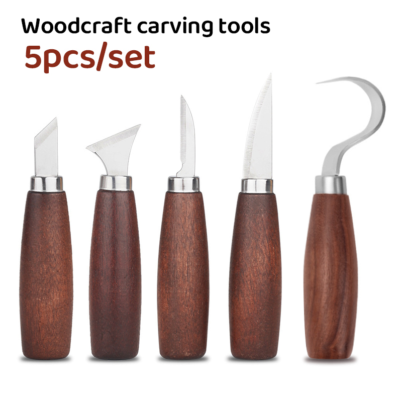 Woodworking Knives - 5 個のツール木彫り用ノミ木工カッターハンドツールセット木彫りナイフ DIY ピーリング木彫り