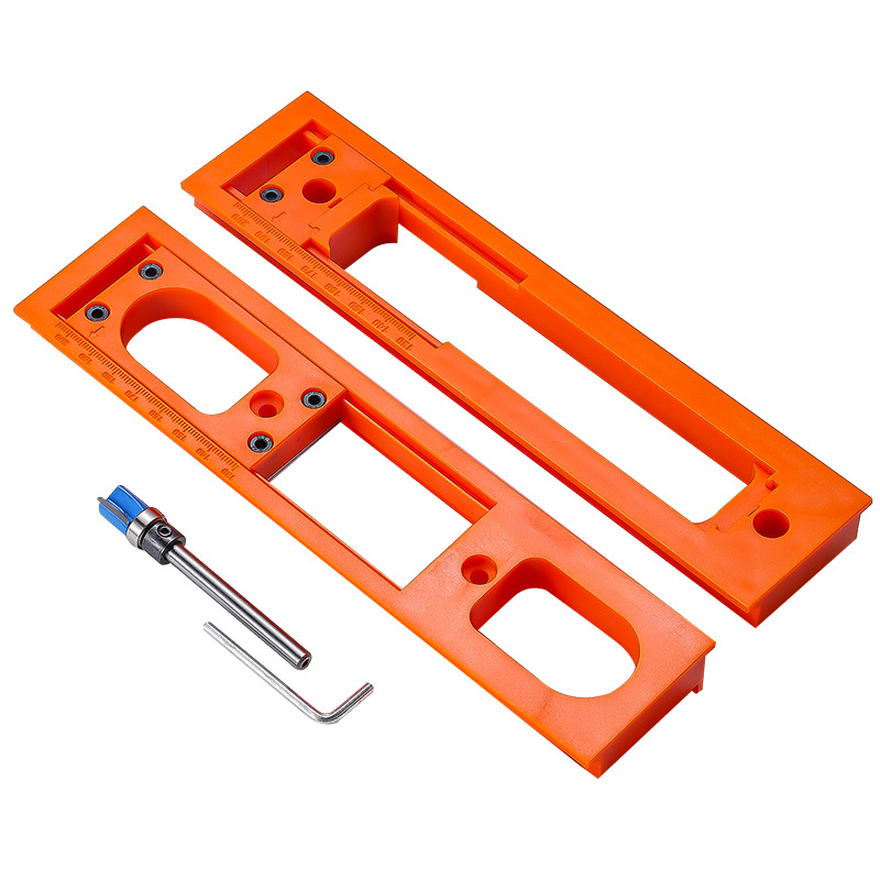 Woodworking Templates - 1Pc ヒンジほぞテンプレート目に見えないヒンジルーターガイドテンプレート隠しドアヒンジ取り付けキット