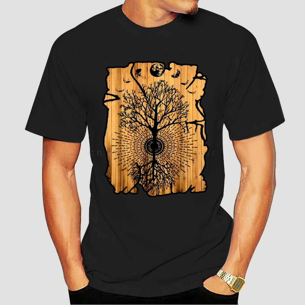 Woodworking Women - 男性面白い Tシャツファッション tシャツ月の満ち欠け木工職人の雰囲気生命の木女性 tシャツ