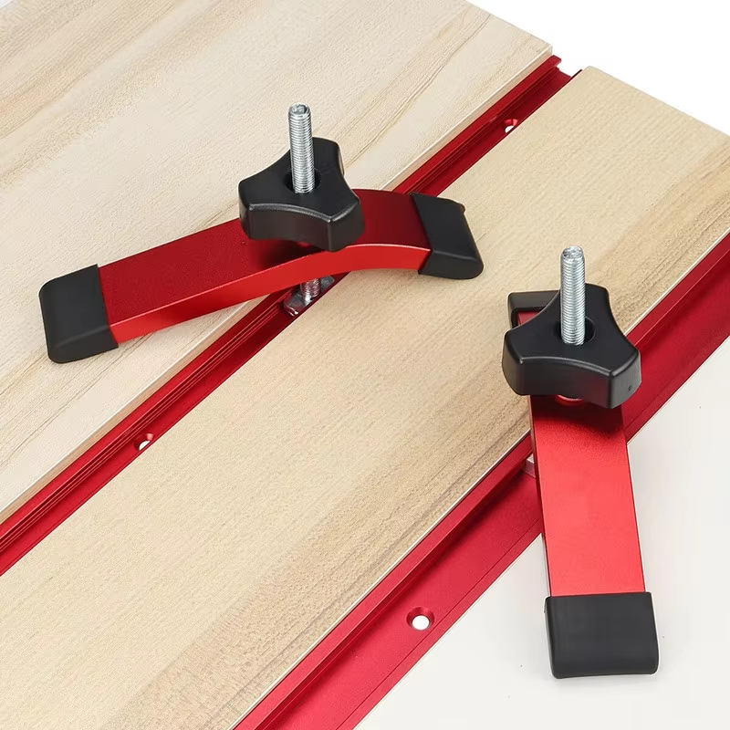 Woodworking Plans - 1/2 個の速効性ホールドダウンクランプアルミプレスプレート木工 T スロットスライドブロック作業台テーブル用補助ツール