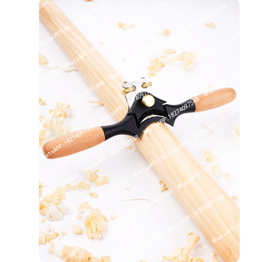 Spoke Shave Round - 半円形の外側丸刃かんな、ブナ材の柄付き、木棒の縁切り工具、大工用ハンドツール、凹底かんな