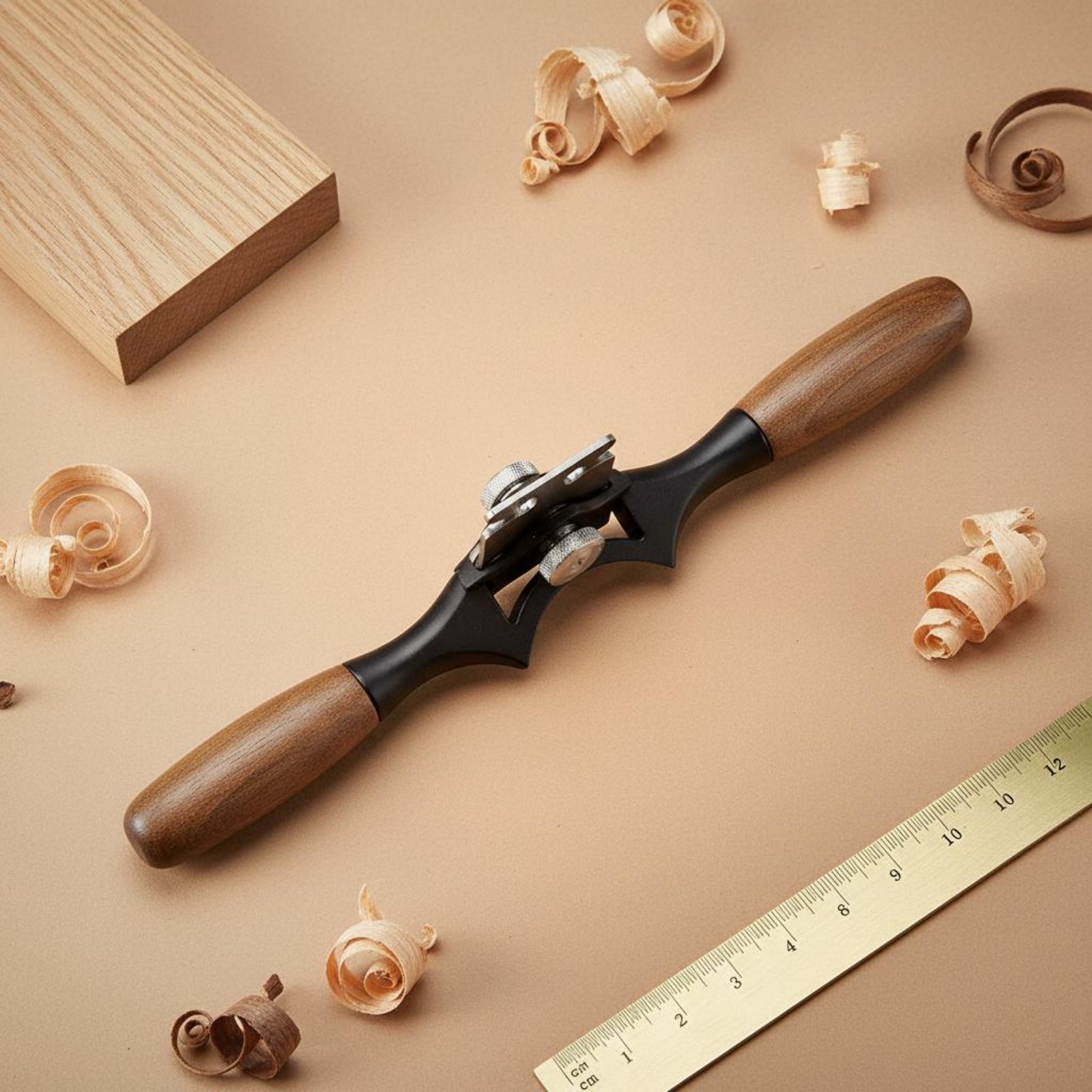 凹底ハンドプレーン人間工学に基づいた木製ハンドル湾曲したソー - Spoke Shave Round のレビューと価格