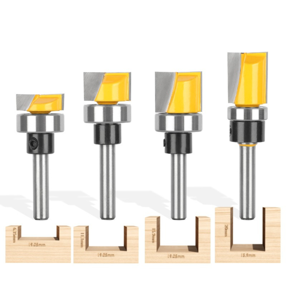 1/4インチシャンク、ベアリング付き超硬チップテンプレートパ - Woodworking Templates のレビューと価格