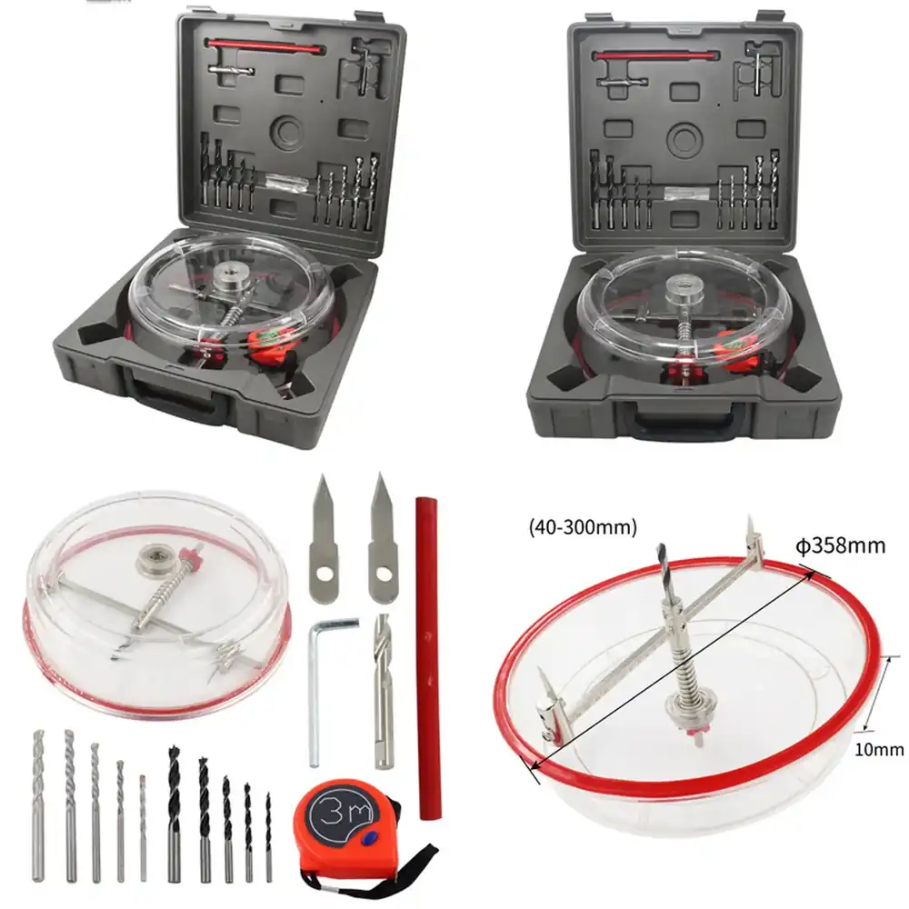 調整可能なホールソーカッタードリルビットセット木工用両刃穴あ - Woodworking Saw のレビューと価格