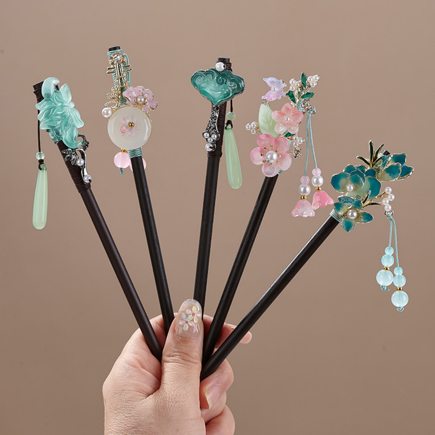 ヴィンテージフラワーヘアピン女性のためのエレガントな木製花ヘ - Woodworking Women のレビューと価格
