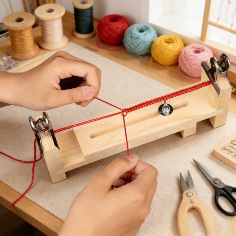 無垢材ブレスレット編み込み固定ツール - 赤いロープの編み込 - Woodworking Plans のレビューと価格