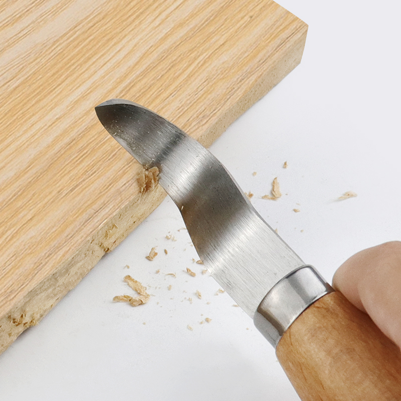 ステンレス鋼彫刻ナイフ ブナ材ハンドル 曲線ストレートナイフ - Woodworking Knives のレビューと価格