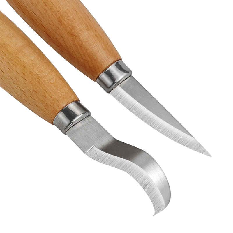 ステンレス鋼彫刻ナイフ ブナ材ハンドル 曲線ストレートナイフ - Woodworking Knives のレビューと価格