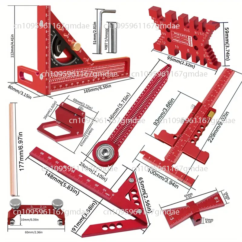 木工測定ツールキット 収納ボックス付き 10点セット プロジ - Woodworking Plans のレビューと価格