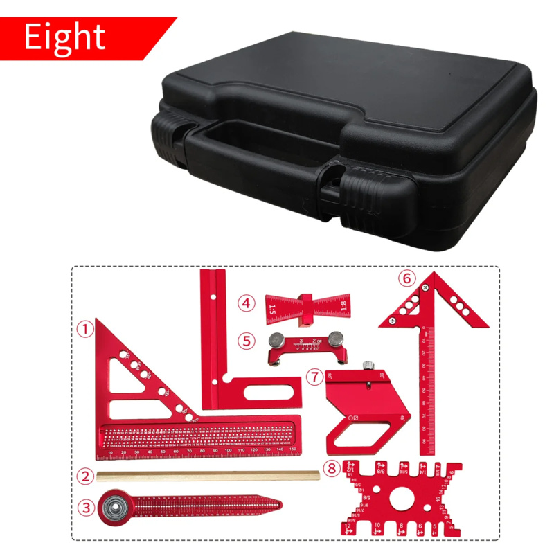 木工用アルミ製直角定規キット（ボックス付き）精密大工用クイッ - Woodworking Plans のレビューと価格