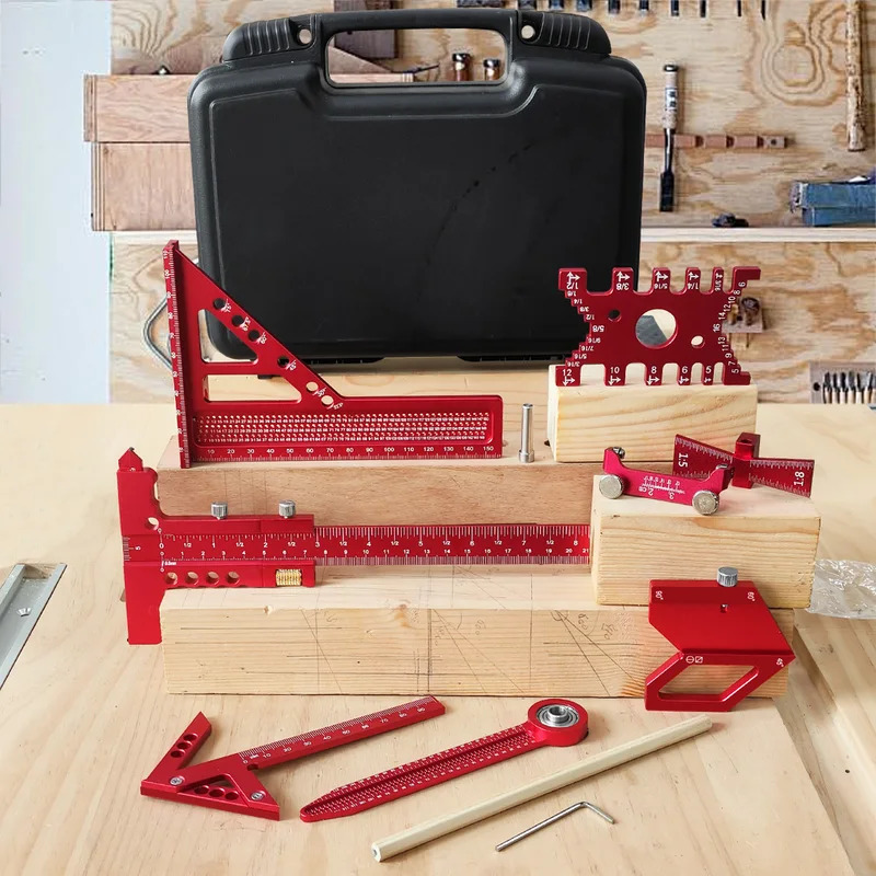 木工用アルミ製直角定規キット（ボックス付き）精密大工用クイッ - Woodworking Plans のレビューと価格