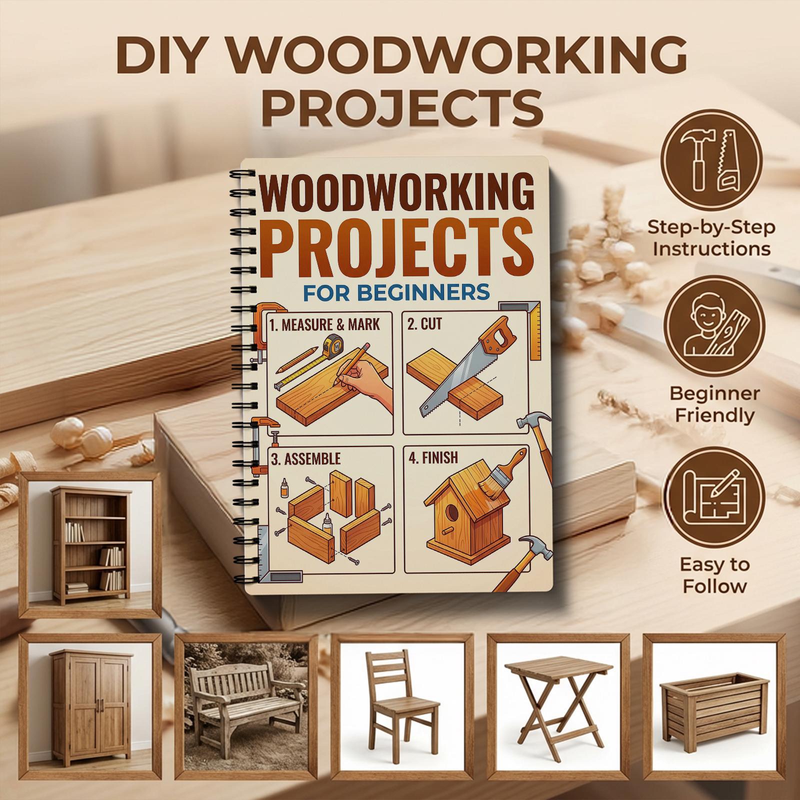 初心者のための木工ブック シンプルで実践的なプロジェクト ス - Woodworking Plans のレビューと価格