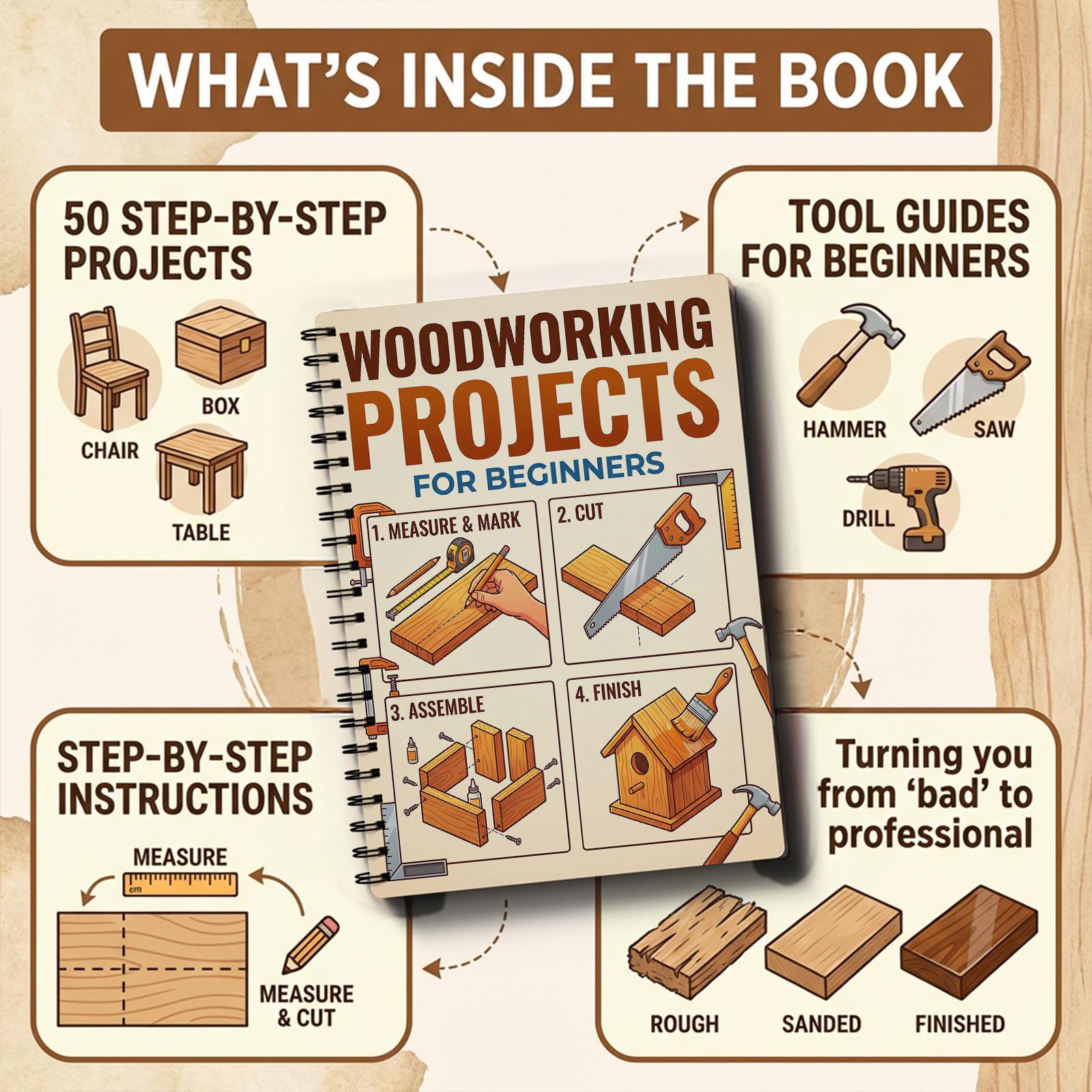 初心者のための木工ブック シンプルで実践的なプロジェクト ス - Woodworking Plans のレビューと価格