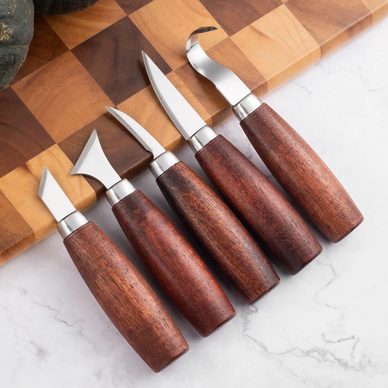 新しい 5 個のツール木彫り用チゼル木工カッターハンドツール - Woodworking Knives のレビューと価格